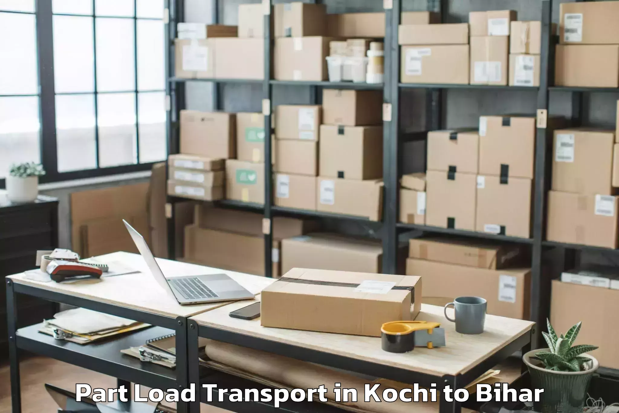 Kochi to Pandaul Part Load Transport Booking